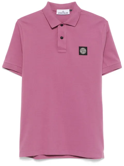 Stone Island playera tipo polo con distintivo Compass