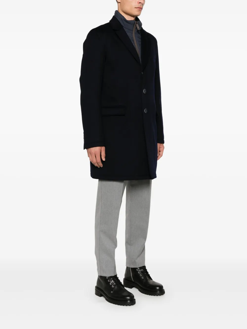 Herno Jas van scheerwol Blauw