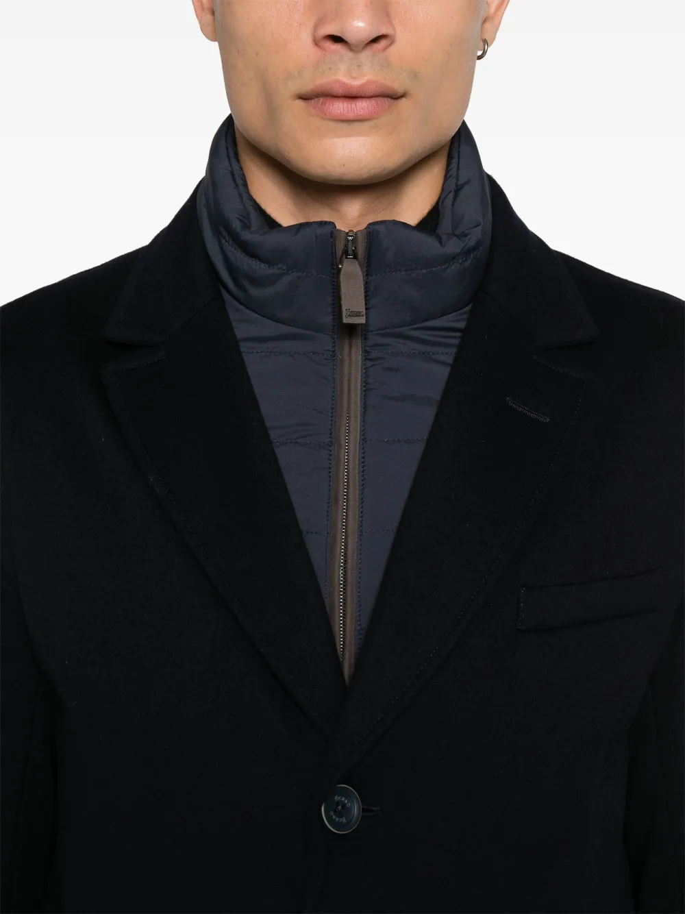 Herno Jas van scheerwol Blauw