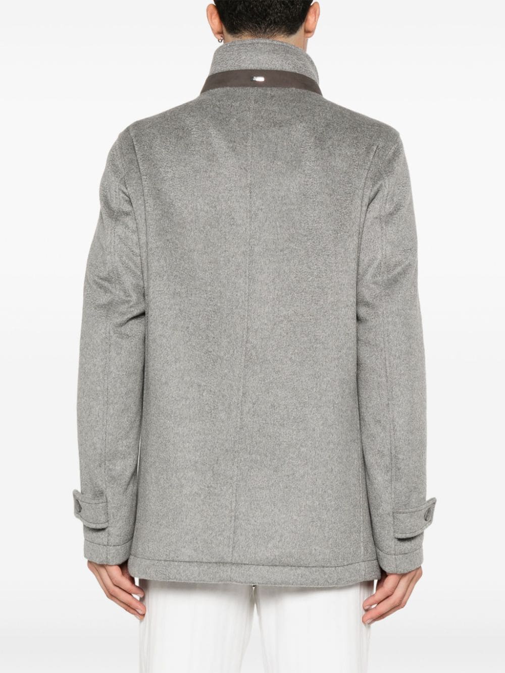 Shop Herno Cashmere Jacket In Grey