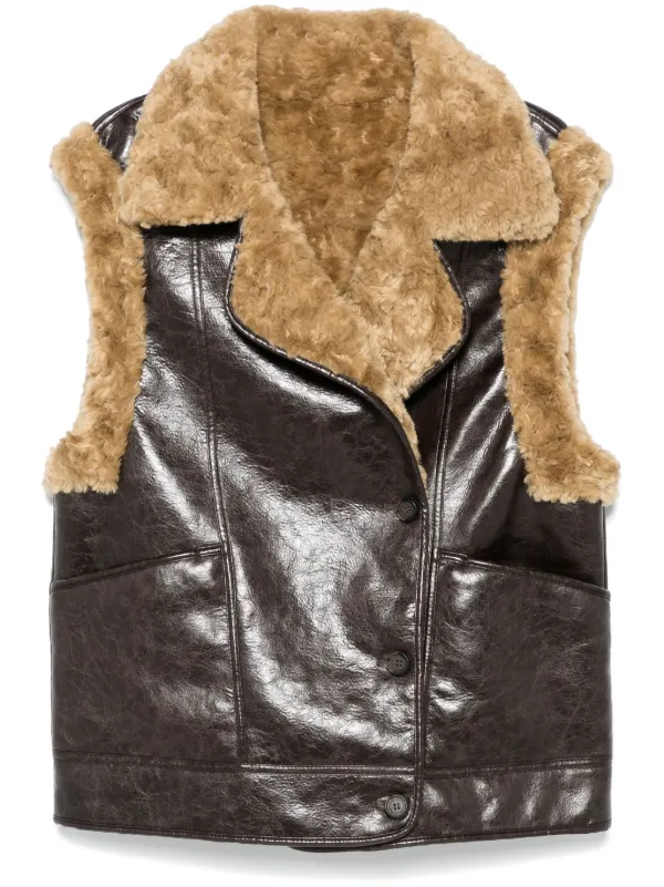 Urbancode faux-leather Gilet Brown FARFETCH SK