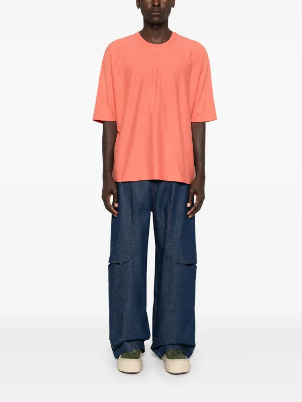 ISSEY MIYAKE me オレンジ ハイネック半袖 Homme Plissé Issey Miyake Release-T 1 Tシャツ | オレンジ