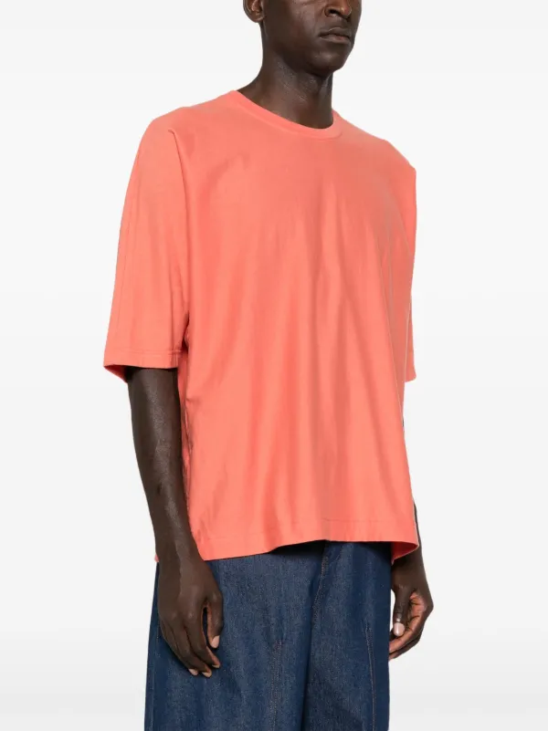 ISSEY MIYAKE オレンジ Tシャツ イッセイミヤケ メンISSEY MIYAKE MEN ギザギザラインプリントT