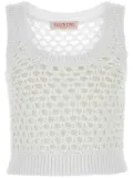 Valentino Garavani cropped knitted top - White