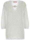 Valentino Garavani mesh knitted top - White