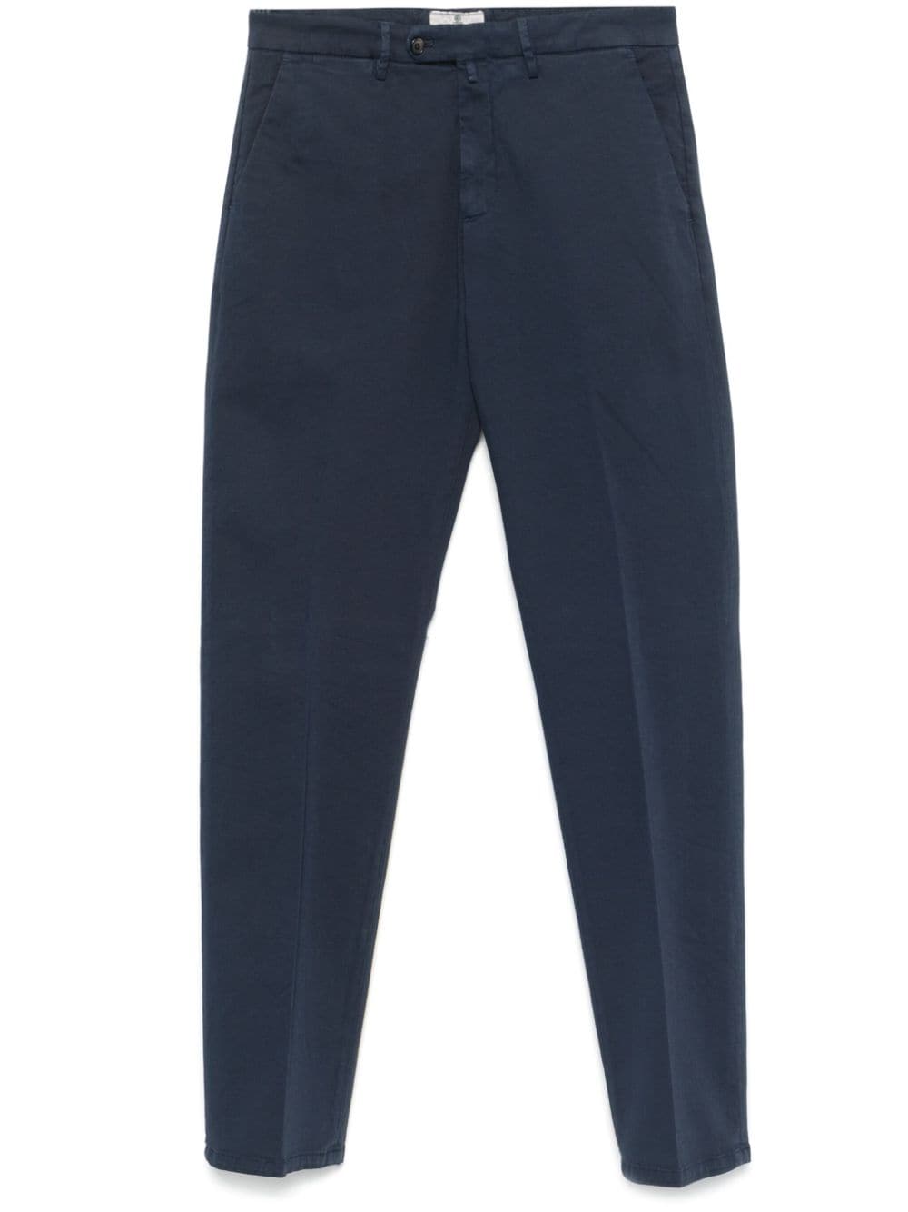 Shop Borrelli Cotton Chinos In Blue