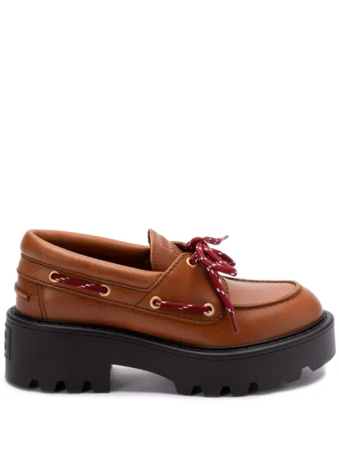 Miu Miu Women Two-Tone Leather Loafers main image 0