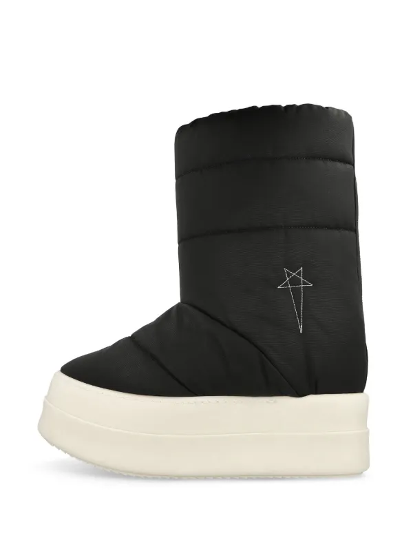 【関税＆送料込み】Rick Owens 'Mega Bumper' Black Boots Wit Rick Owens DRKSHDW Mega Bumper Lunar Boots | Black | FARFETCH