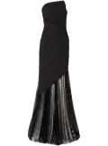 Genny layered-design maxi dress - Black