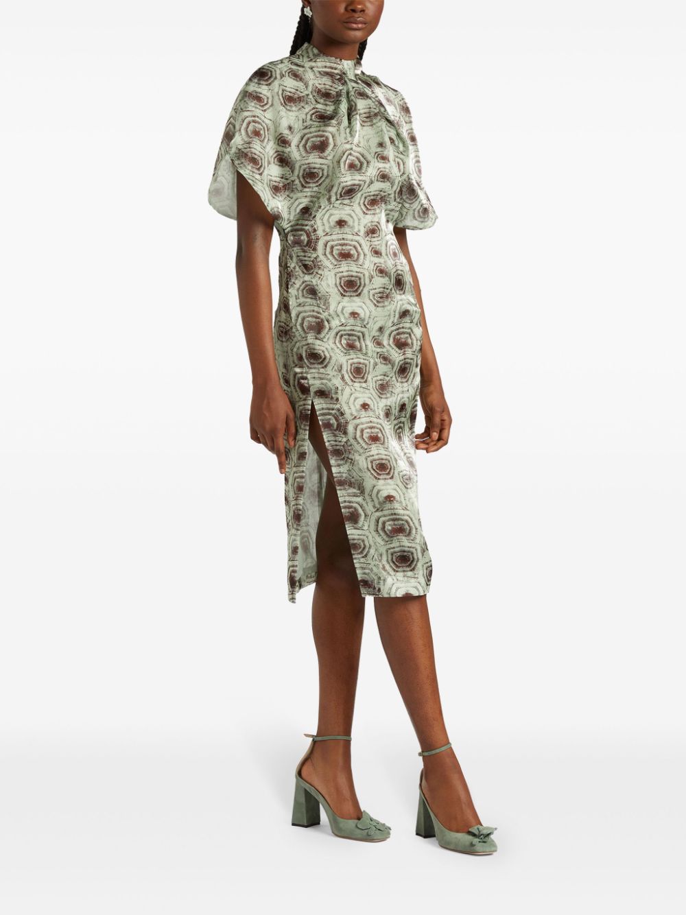 GENNY PRINTED MIDI DRESS 