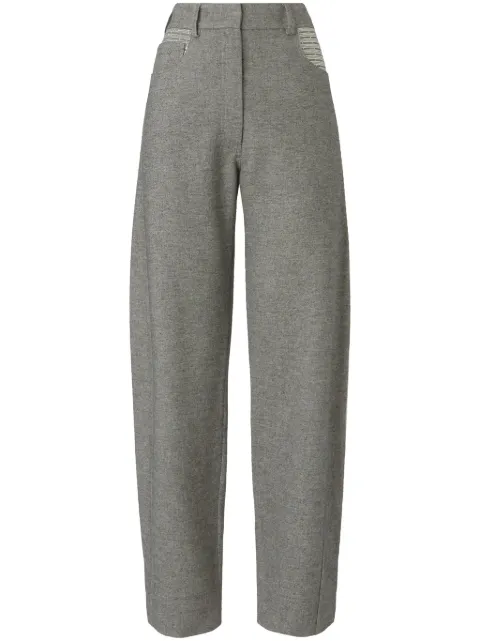Genny mélange-effect trousers