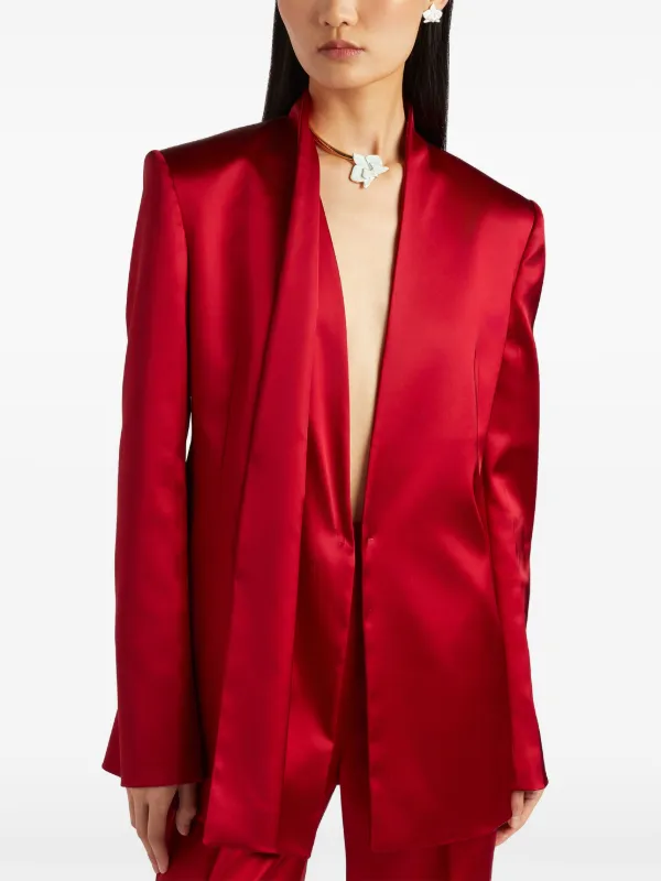 高品質の人気 | Blazer satin-finish Genny Red FARFETCH | ジャケット・アウター