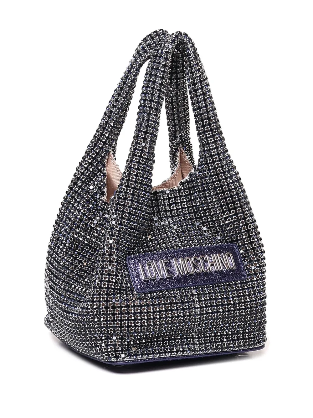 Love Moschino Logo Shoulder Bag Metallic FARFETCH