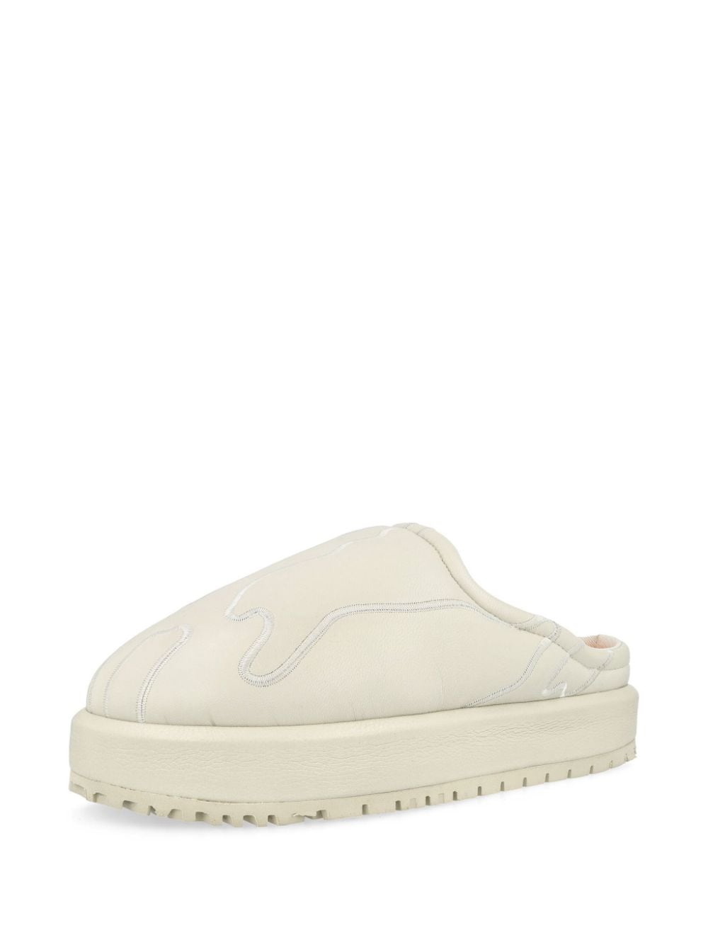 PDF 40mm Sole Mars Pelle Confetto slippers White