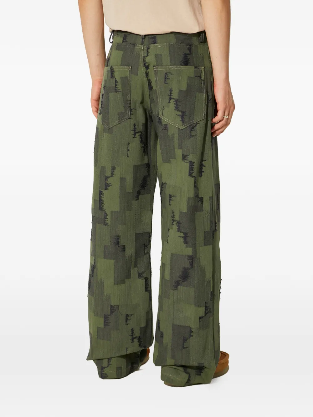 COUNTY OF MILAN Broek met print Groen