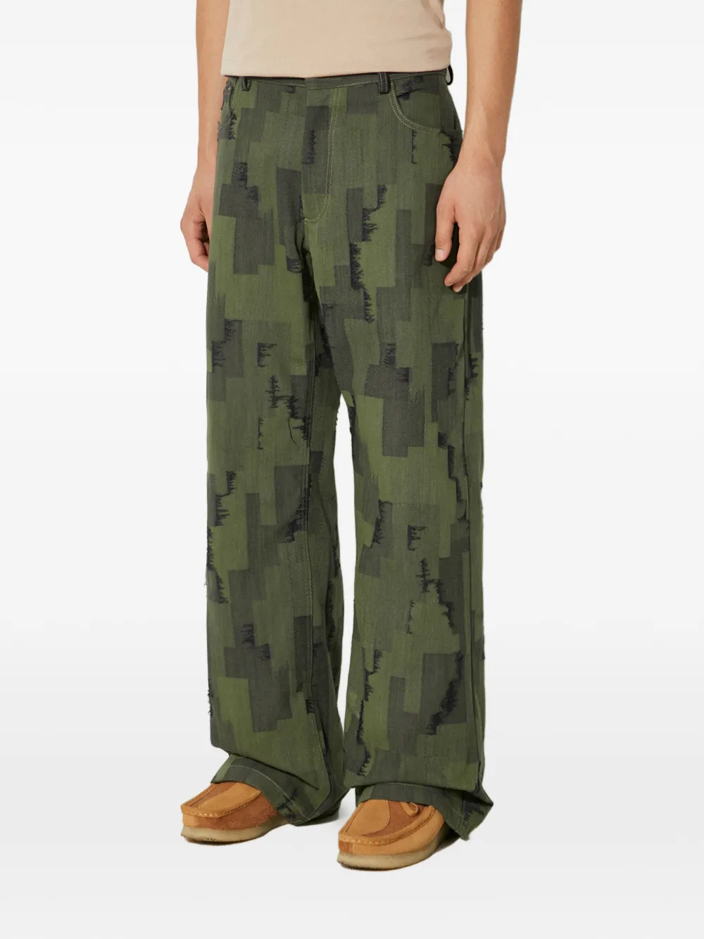 COUNTY OF MILAN Broek met print Groen