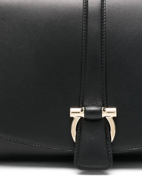 Ferragamo Gancini-buckle Shoulder Bag | Black | FARFETCH
