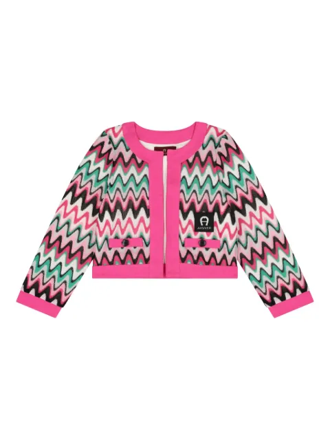 Aigner Kids zigzag-print cardigan