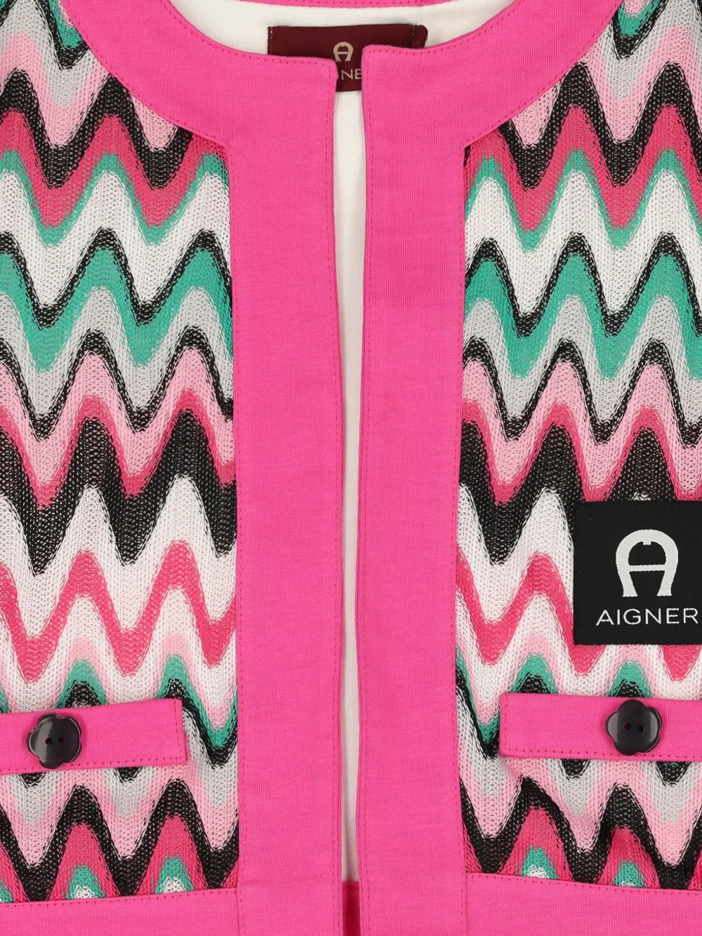 AIGNER ZIGZAG-PRINT CARDIGAN