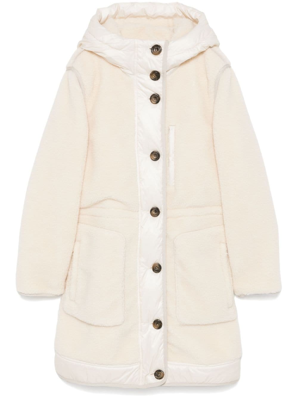 Woolrich Cappotto in finto shearling - Bianco