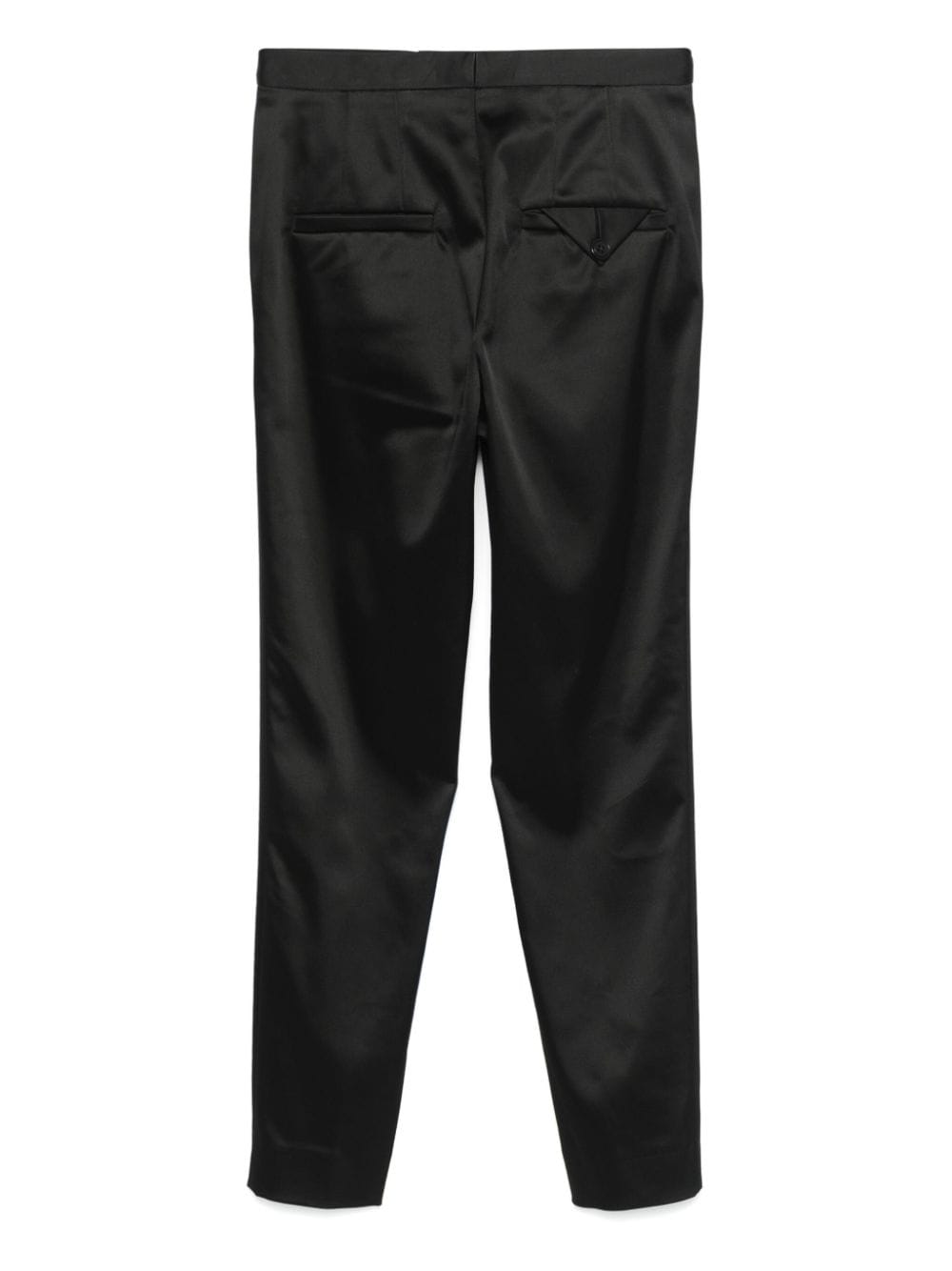 Shop Dorothee Schumacher Satin Trousers In Black