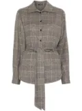 Kiton plaid shirt jacket - Brown