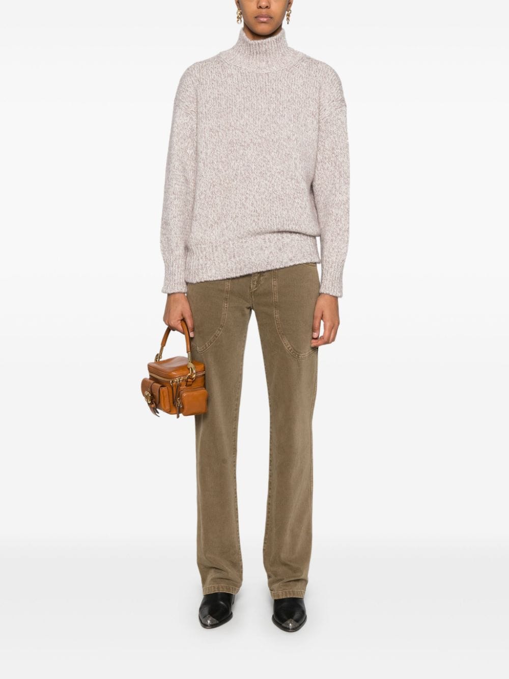 Shop Eleventy Mélange-effect Sweater In Neutrals