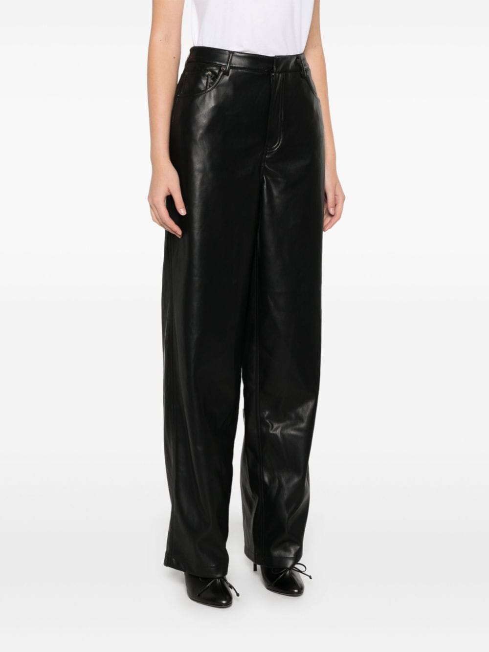 Shop Rotate Birger Christensen 5 Pocket Trousers In Black