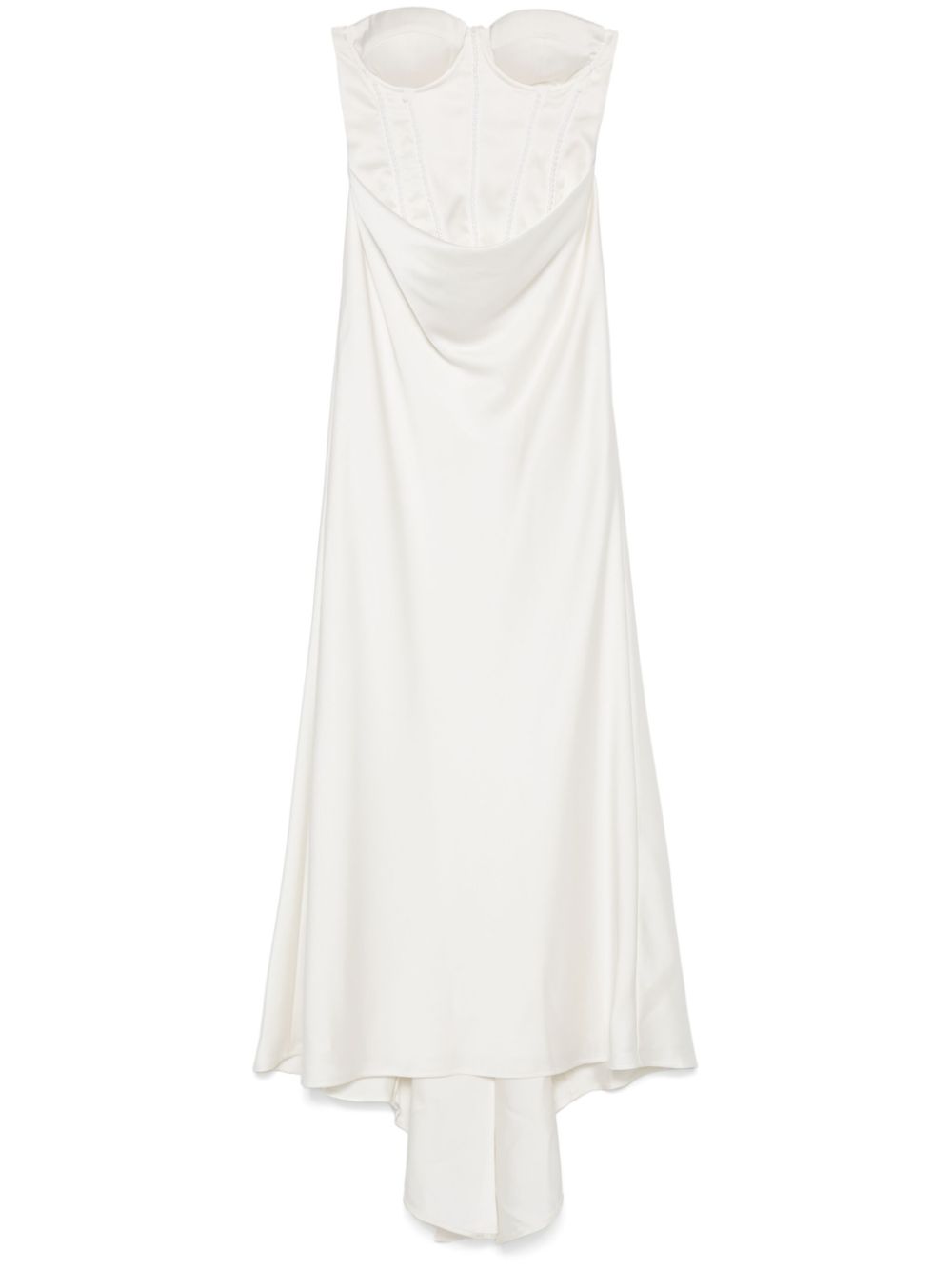 satin pearl maxi dress