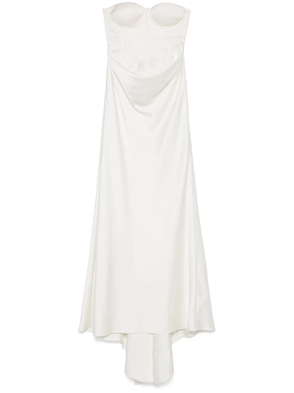 satin pearl maxi dress