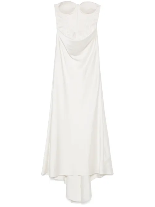 Robe longue en satin à perles - ROTATE BIRGER CHRISTENSEN - Modalova