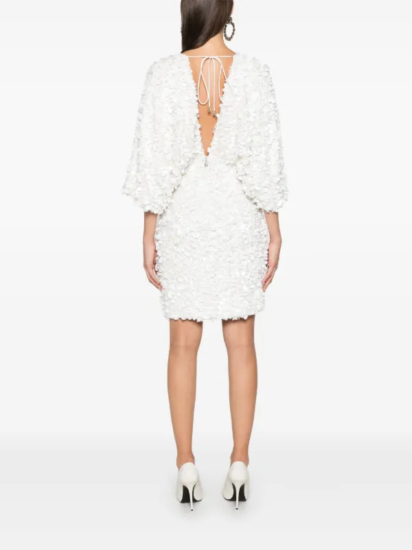 ROTATE BIRGER CHRISTENSEN Wide Sleeve Mini Dress | White