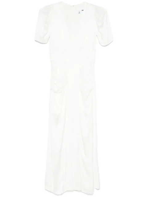 ROTATE BIRGER CHRISTENSEN robe satinée mi-longue à col v