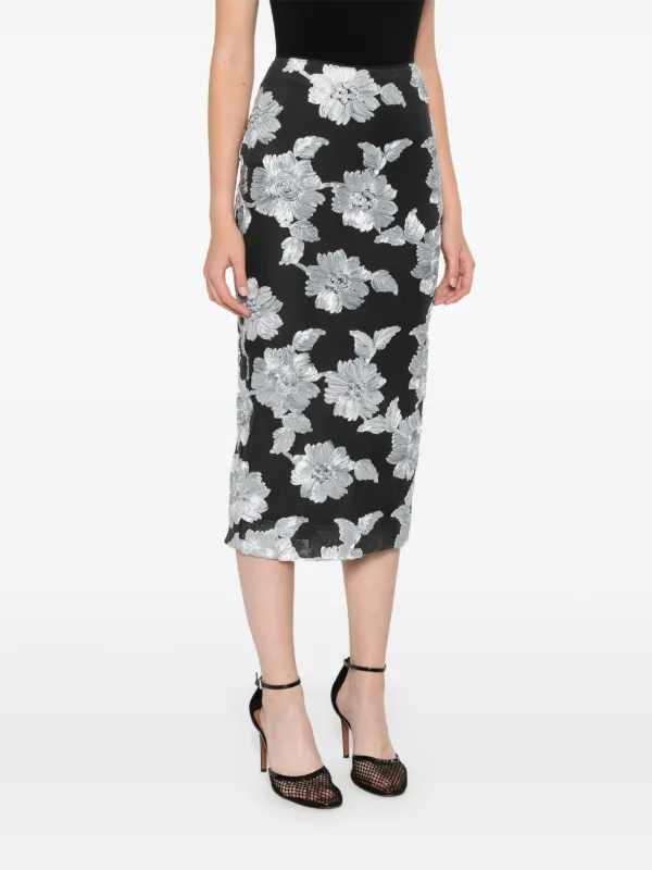 ワンピース ROTATE BY BIRGERCHRISTENSEN Women Mid Skirts 111450284616382 ROTATE BIRGER CHRISTENSEN Sequinned Mini Skirt | White