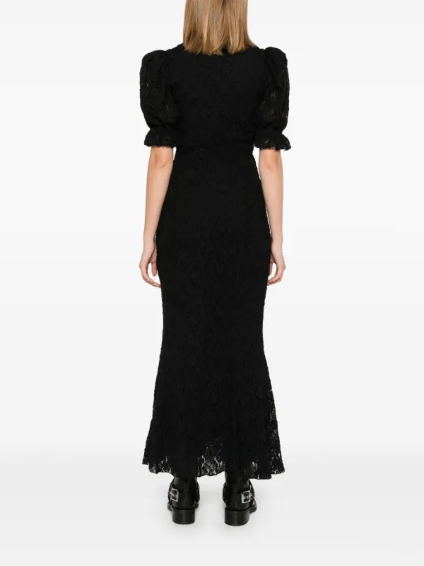 ワンピース Rotate Birger Christensen Lace Dress With Puff Sleeves ROTATE BIRGER CHRISTENSEN Lace puff-sleeves Maxi Dress