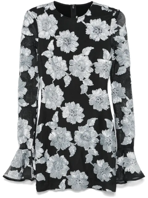 ROTATE BIRGER CHRISTENSEN flower mesh mini dress