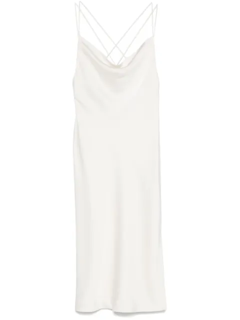ROTATE BIRGER CHRISTENSEN satin midi slip dress