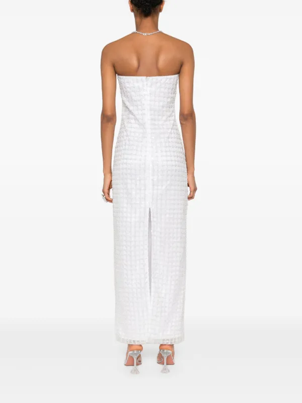 jacquard puffy midi dress