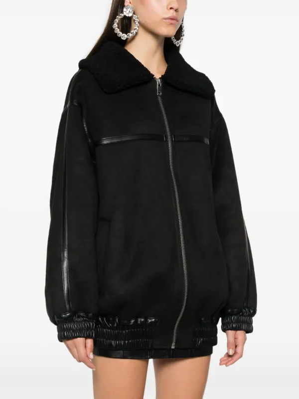 ROTATE BIRGER CHRISTENSEN faux-leather Bomber Jacket | Black