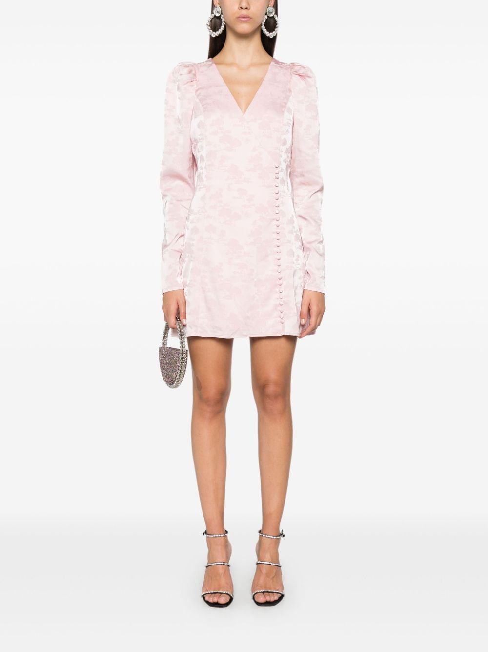 ROTATE BIRGER CHRISTENSEN puff sleeve mini dress - Roze