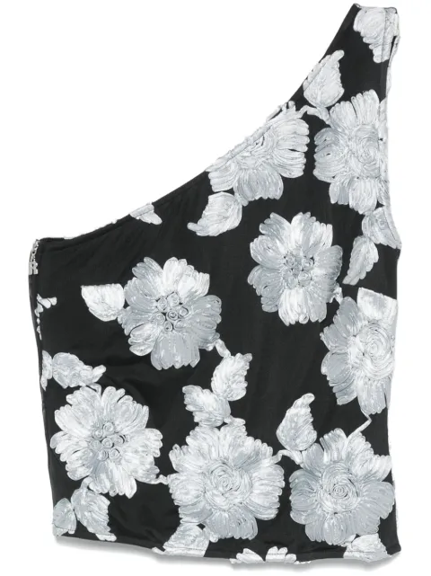 ROTATE BIRGER CHRISTENSEN top de malla con motivo floral