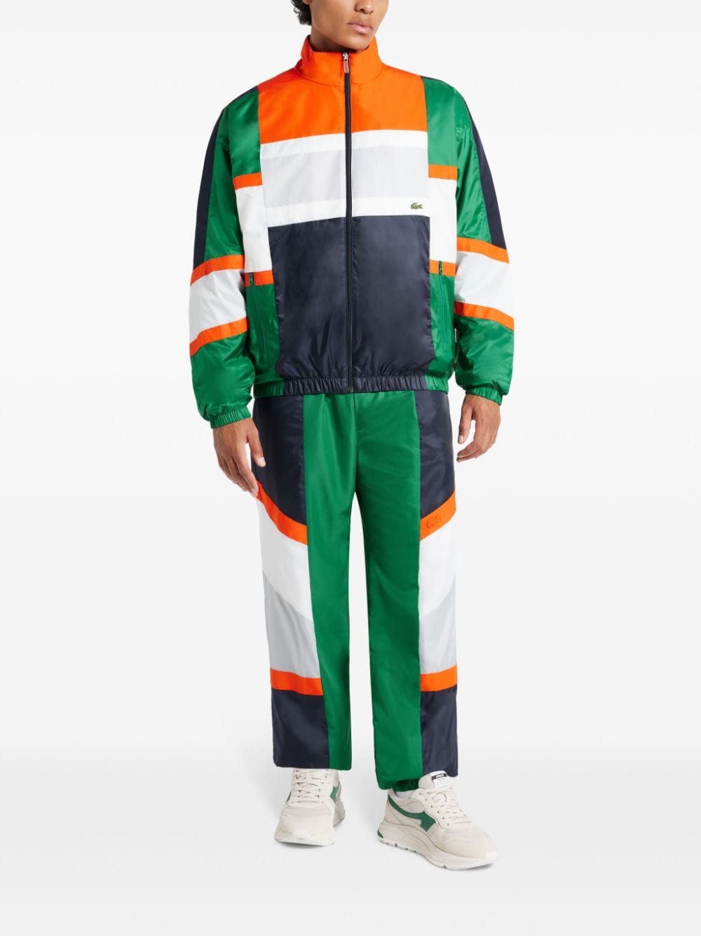 Lacoste panelled track pants - Groen