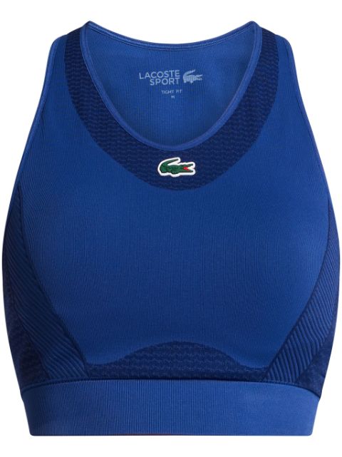 Lacoste logo-embroidered seamless sports bra