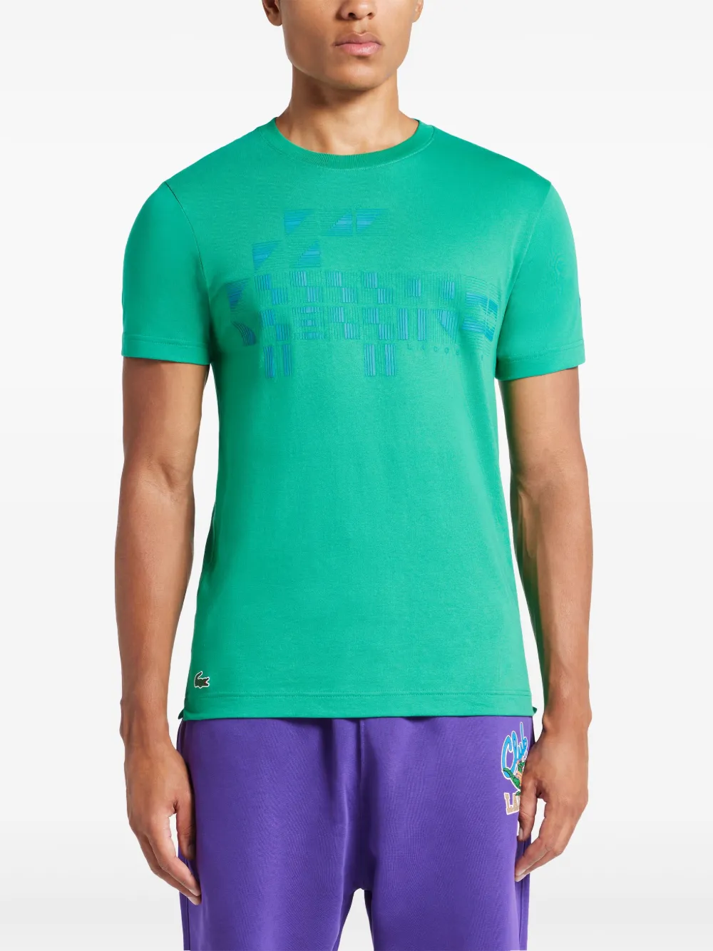 Lacoste x Novak Djokovic T-shirt met print Groen