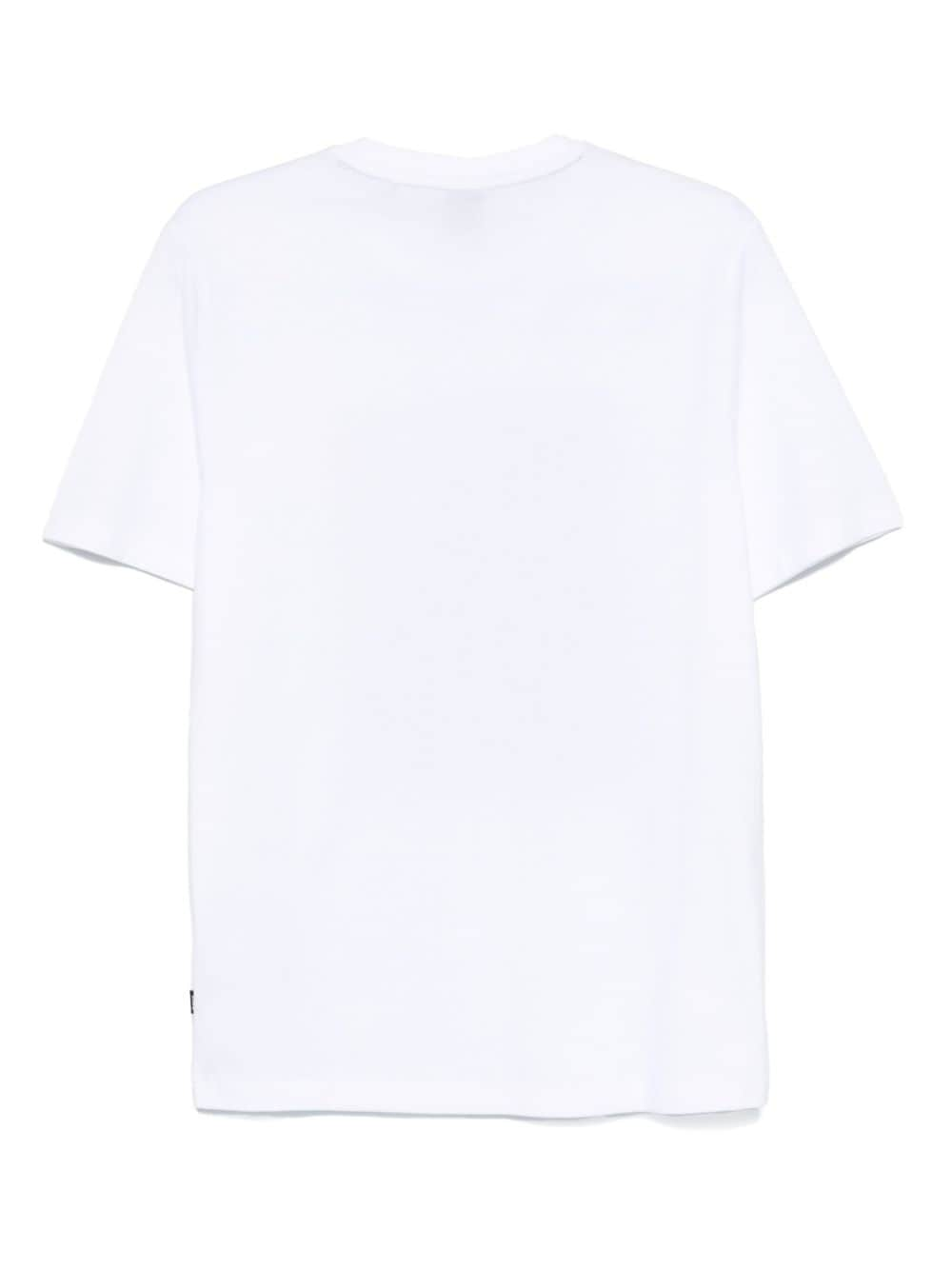 Shop Hugo Boss Graphic-print T-shirt In White