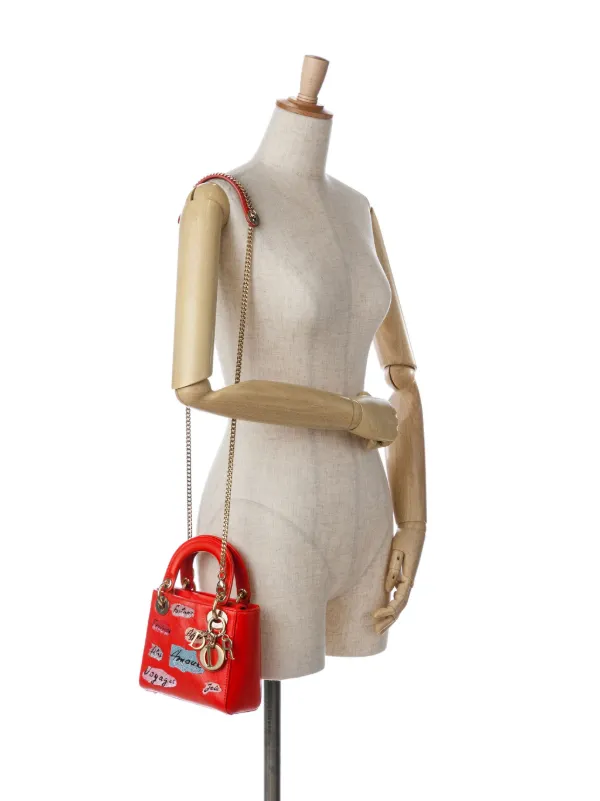 Christian Dior Pre-Owned 2016 Mini Lady Dior Satchel-Tasche Mit