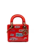 Christian Dior Pre-Owned 2016 Mini Sequin Embellished Lady Dior satchel - Red