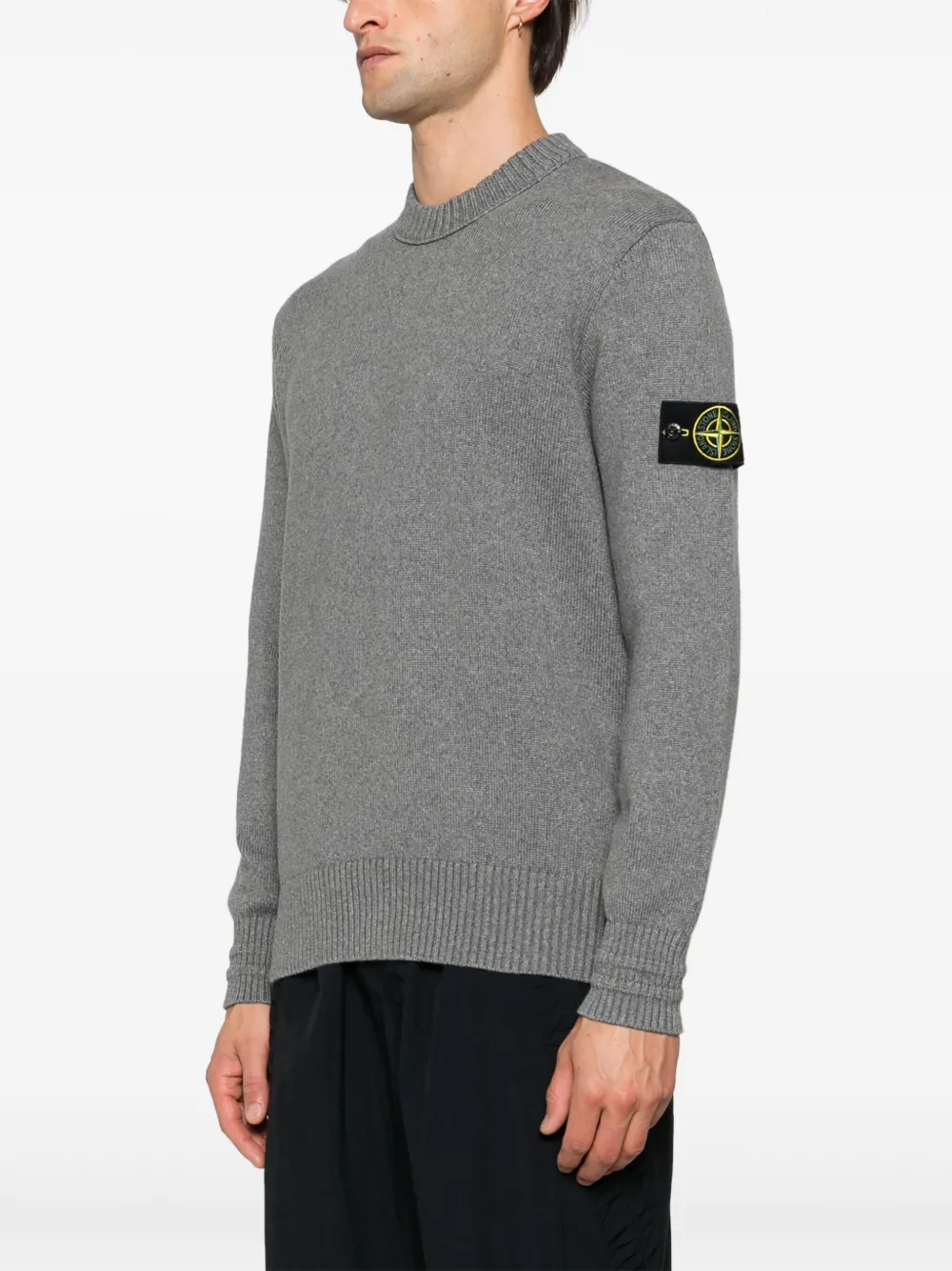 Stone Island Trui met Compass-logopatch Grijs