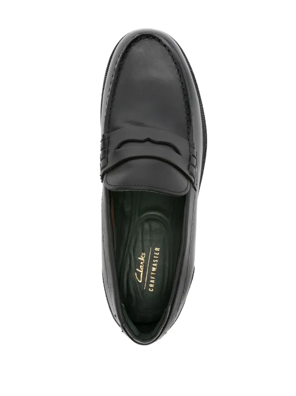 Clarks mens penny loafers hot sale