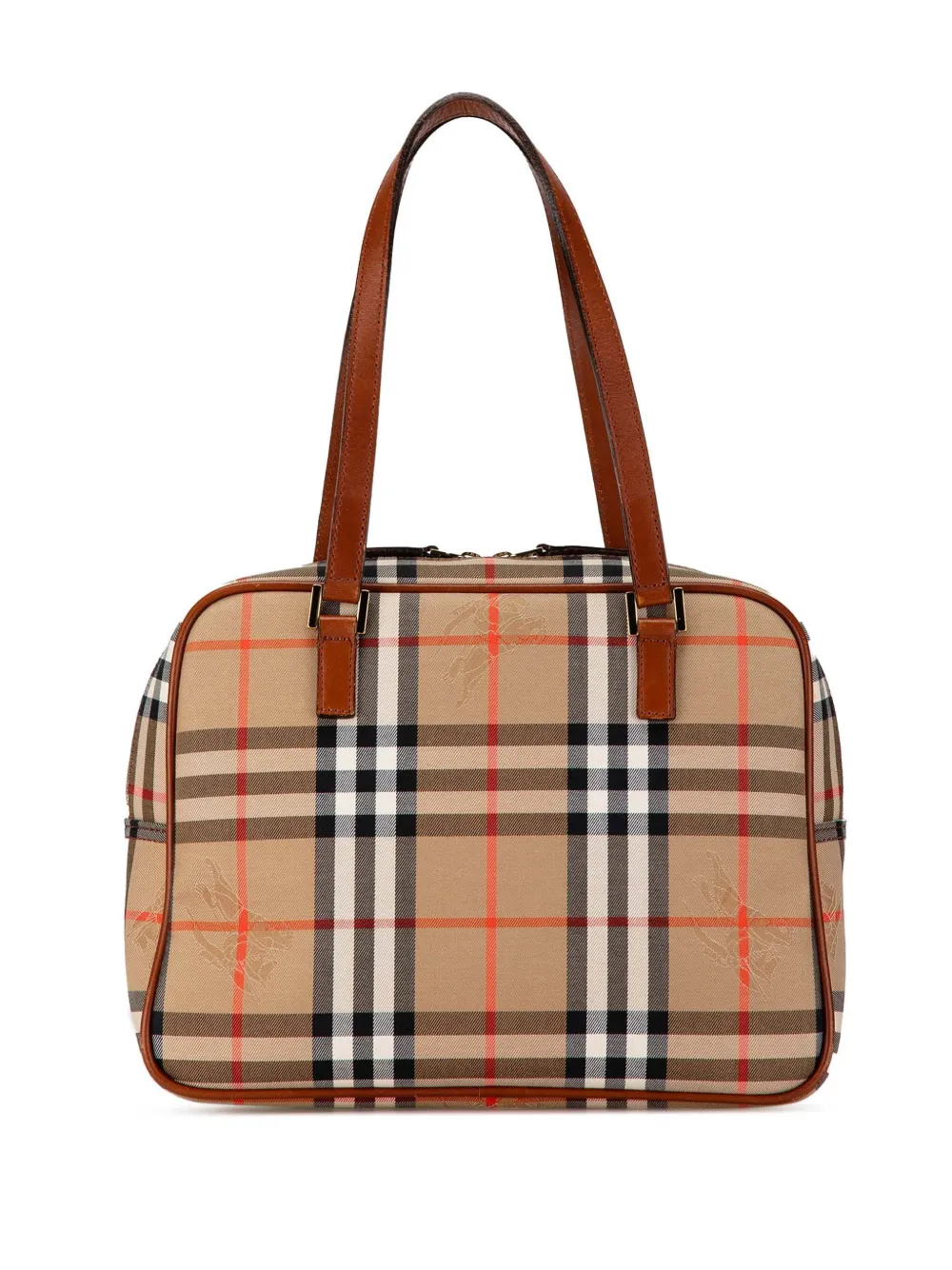 Burberry Pre-Owned 1900s Haymarket geruite handtas - Bruin